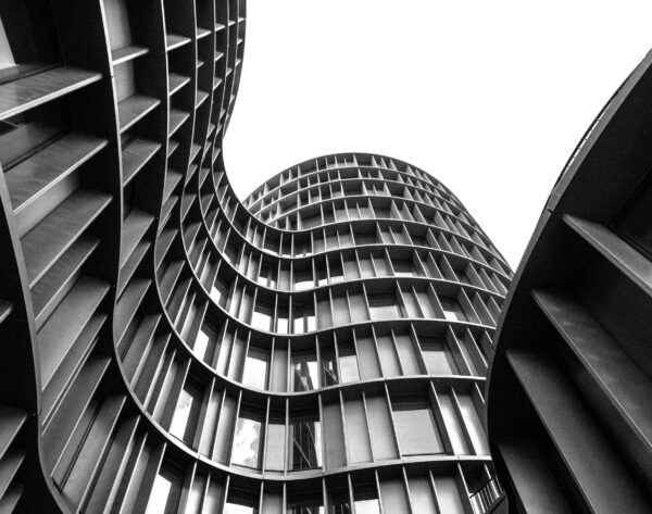 COPENHAGEN, DENMARK - Jul 21, 2019: Axelborg Towers in downtown Copenhagen, home to offices of Gorrisen & Federspiel and a host of other tenants